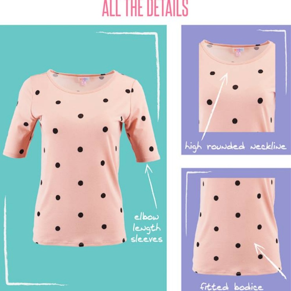 NWT LuLaRoe Gigi Top S Small Black Noir Solid - Picture 2 of 3